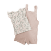 Nicole Miller Short Overalls and Floral T-Shirt Set 24M