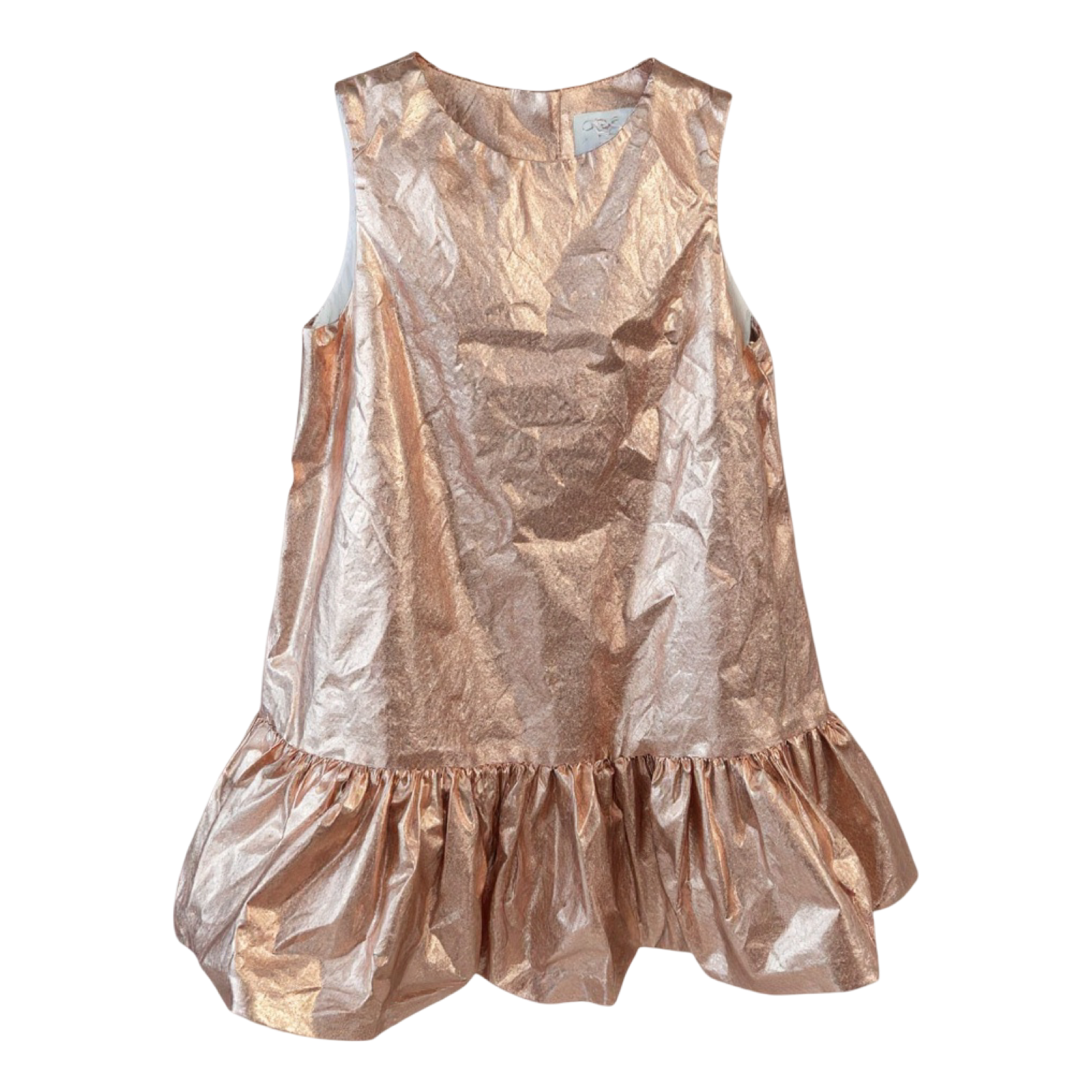COS Rose Gold Metallic Shift Dress 1-2Y
