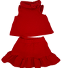Janie and Jack Lunar New Year Red Shirt and Skirt Matching Set 2Y