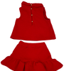 Janie and Jack Lunar New Year Red Shirt and Skirt Matching Set 2Y