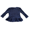 Ralph Lauren Navy Knit Peplum Sweater 24M