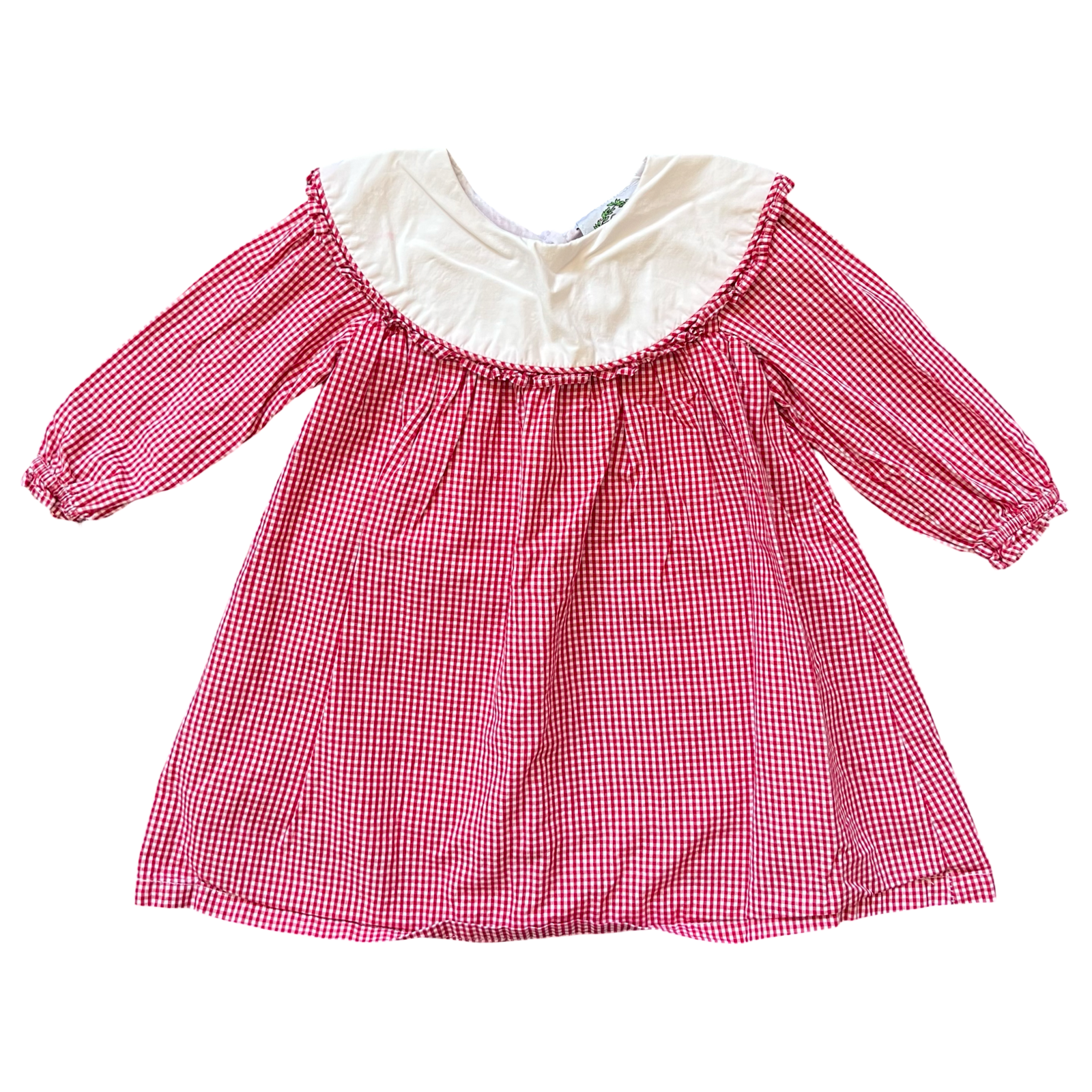Cecil and Lou Red Checkered Long Sleeve Dress 24M