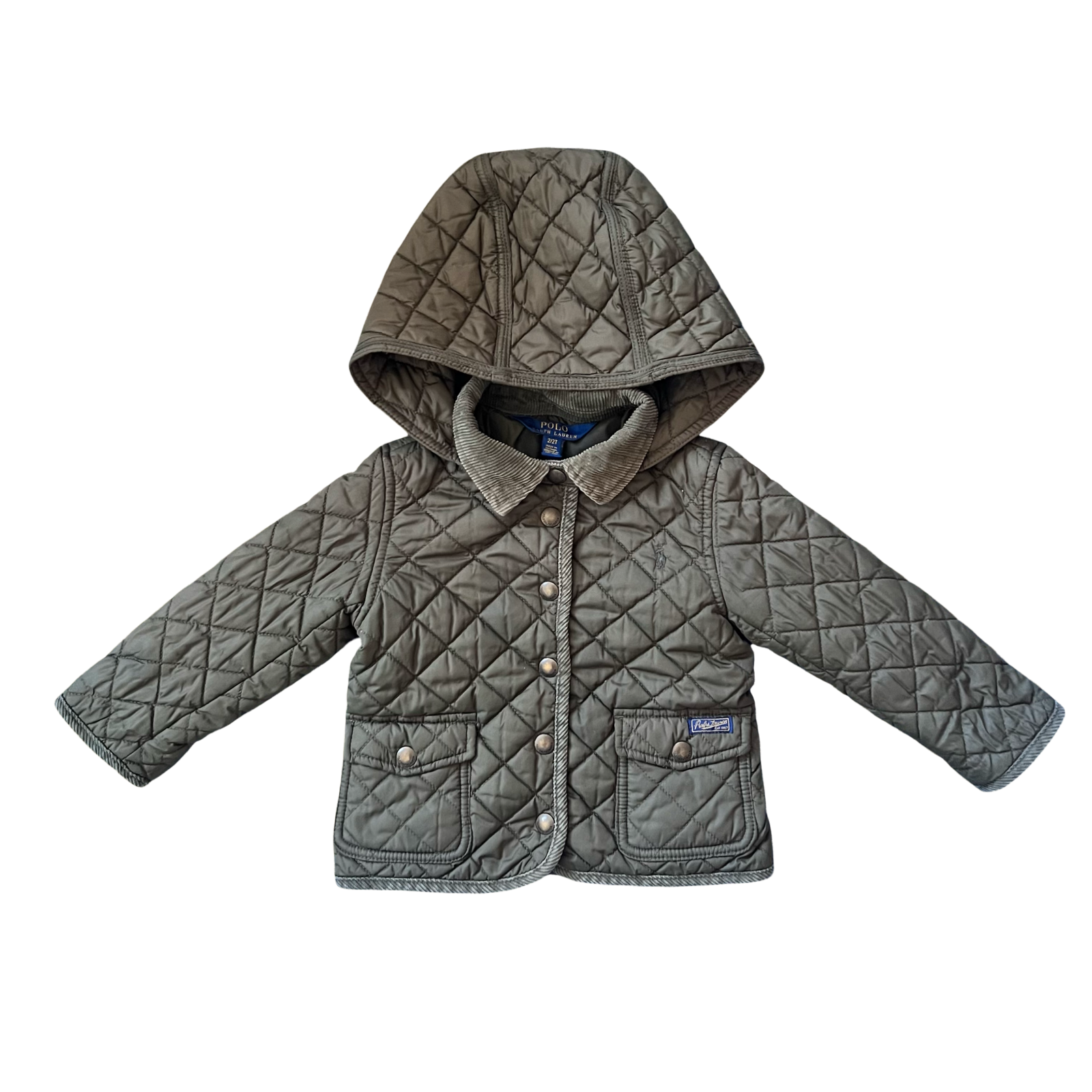 Ralph Lauren Olive Quilted Jacket 2Y