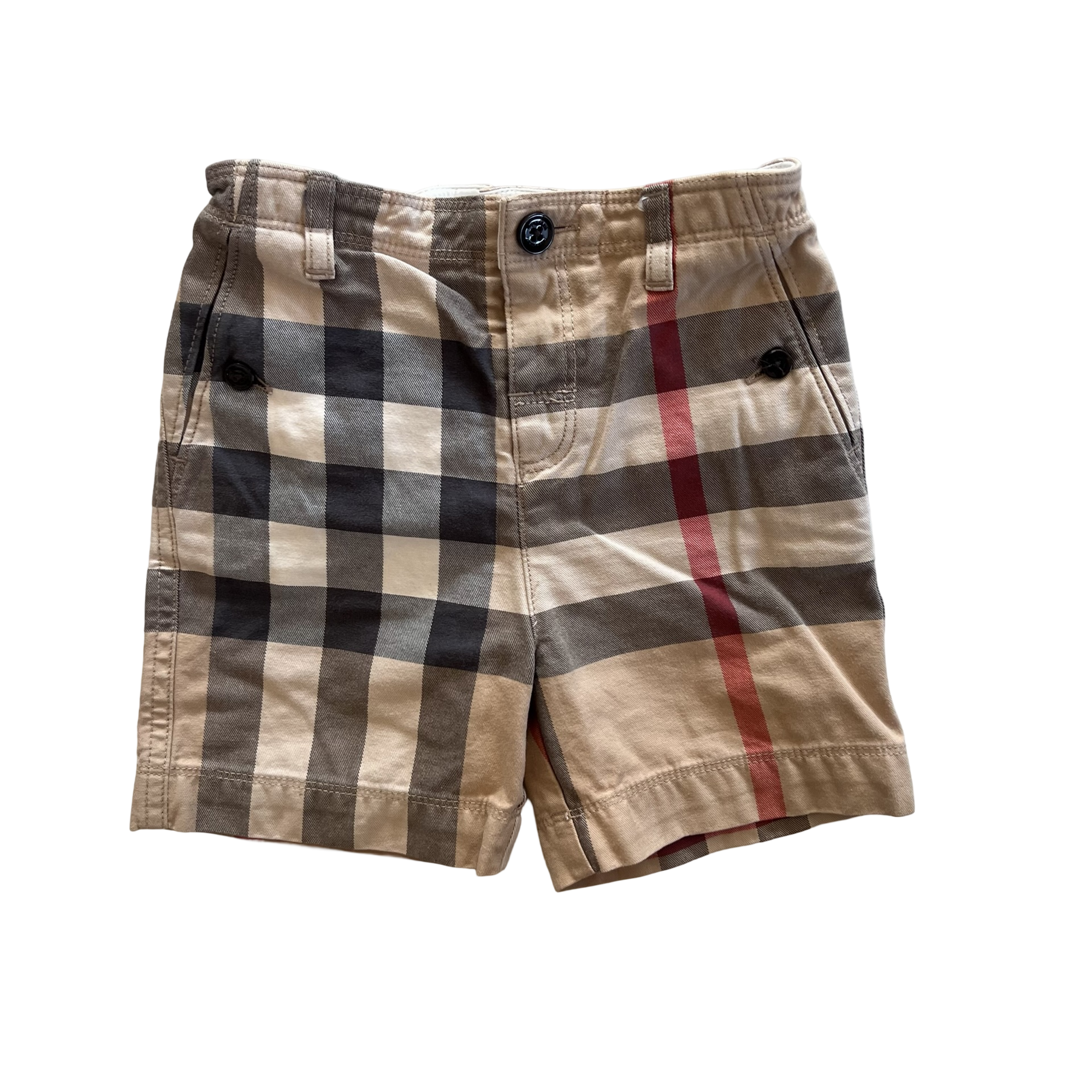 Burberry Check Cotton Shorts 2Y