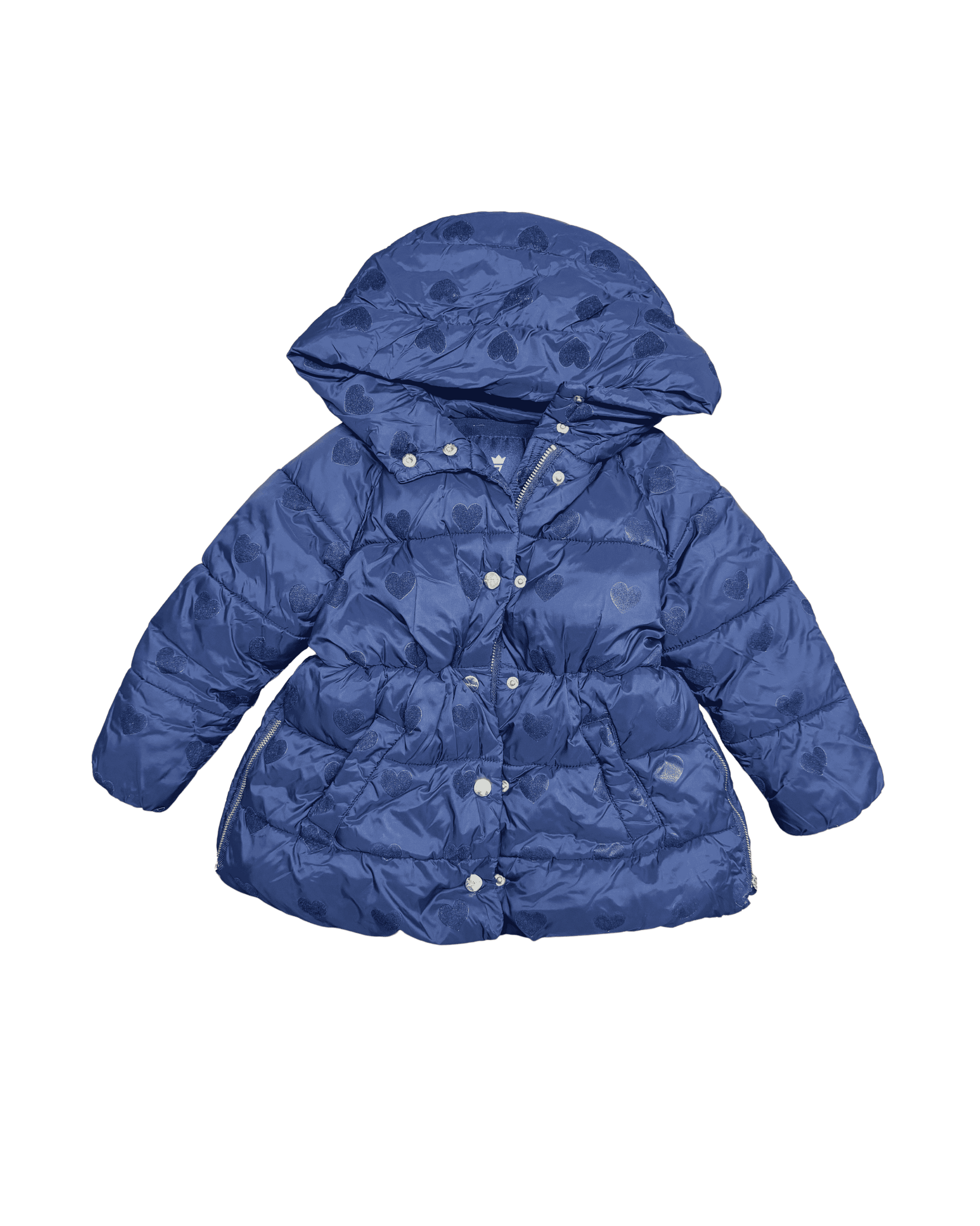Jacadi Navy Blue Heart Puffer Jacket 4Y