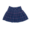 Jacadi Pleated Navy and Pink Plaid Skirt 4Y