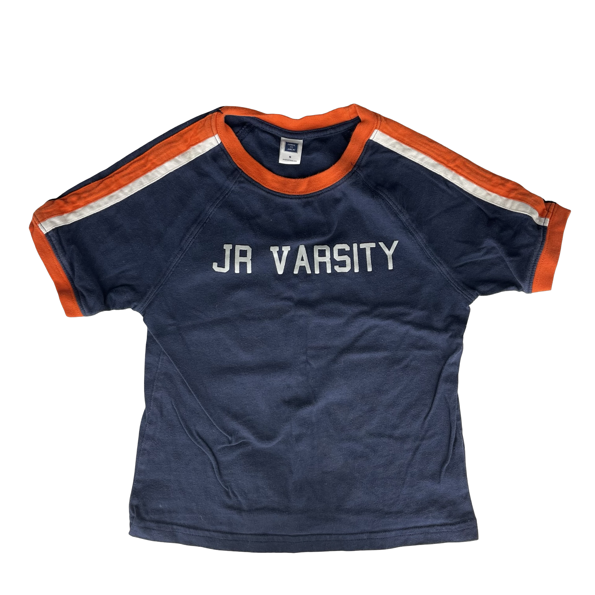 Janie & Jack Navy and Orange Jr Varsity T-shirt 5Y