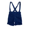 Janie and Jack Special Occasion Navy Suspender Shorts 6-12M