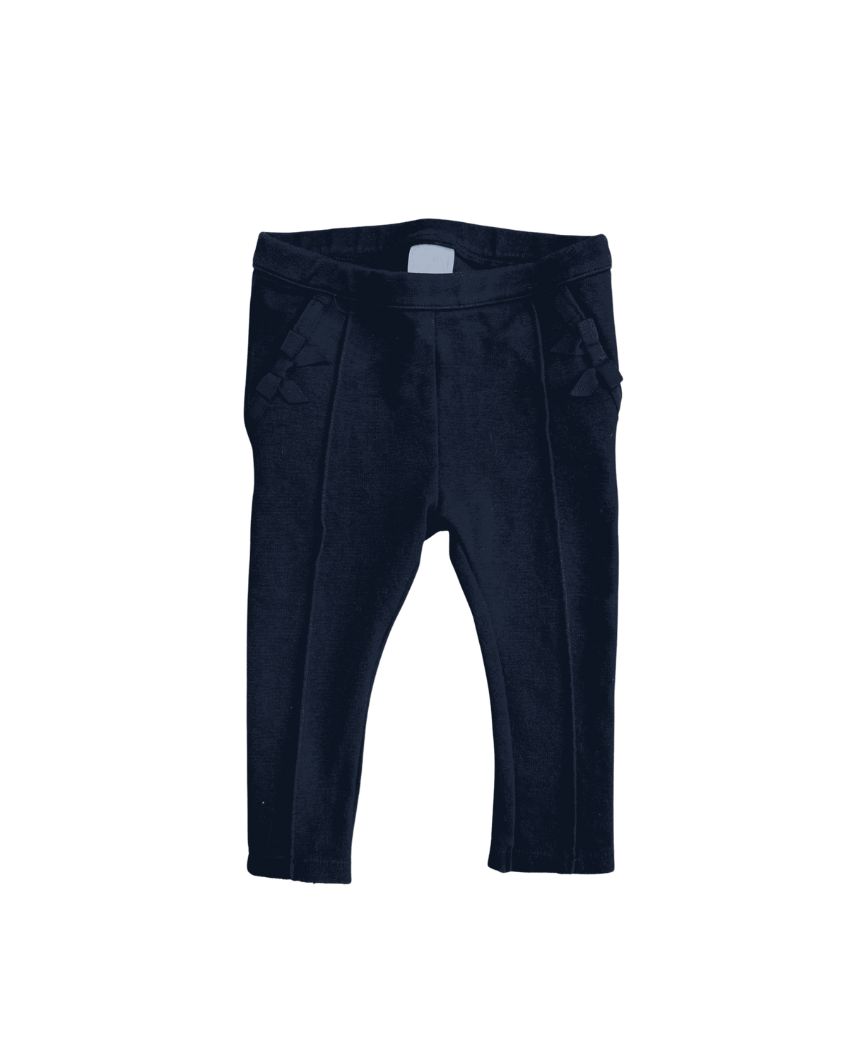 Janie and Jack Black Leggings with Bows on the Hips 12-18M