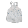 Janie and Jack Blue and White Striped Elephant Bubble Romper 0-3M