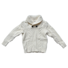 Janie and Jack Cream Cable Knit Shawl Collar Sweater 4Y