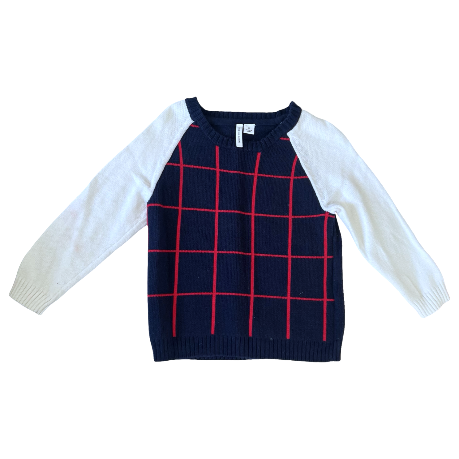 Janie and Jack Grid Pattern Sweater 2Y