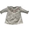 Janie and Jack Long-Sleeve White Rose Ruffle Sweater Dress 3-6M