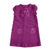Janie and Jack Quilted Maroon Bow Dress 2Y