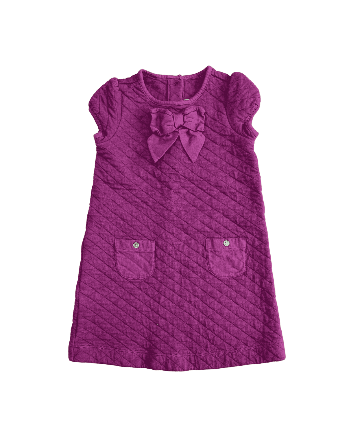 Janie and Jack Quilted Maroon Bow Dress 2Y