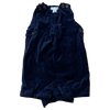 Janie and Jack Navy Holiday Velvet Romper 3-6M
