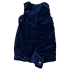Janie and Jack Navy Holiday Velvet Romper 3-6M