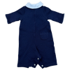 Janie and Jack Navy Quilted Coverall NB 0M
