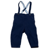 Janie and Jack Navy Suspender Pants 3-6M