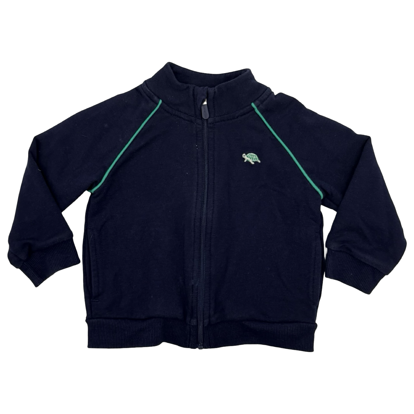 Janie and Jack Navy and Green Turtle Jacket 12-18M