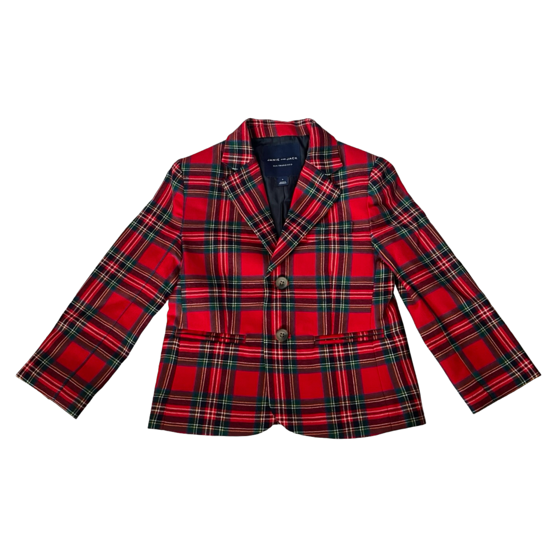 Janie and Jack Red Tartan Blazer 4Y