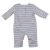 Janie and Jack Red and Grey Striped Coverall 0-3M