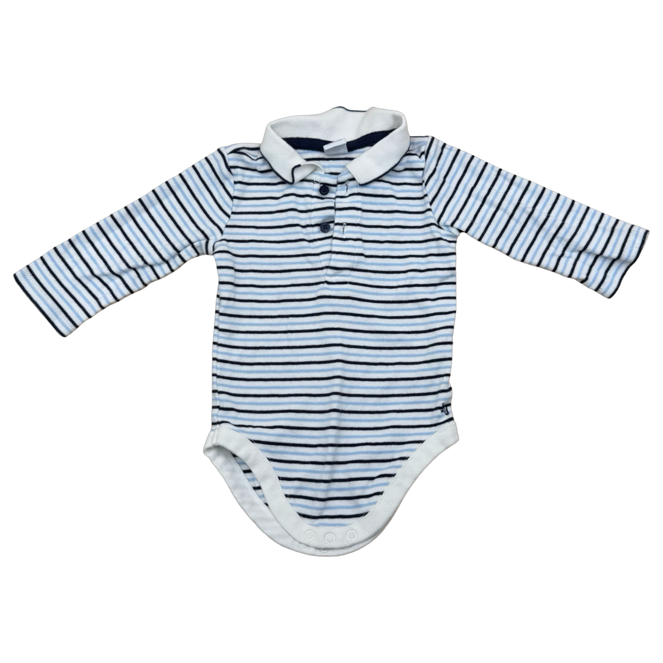 Janie and Jack Striped Polo Bodysuit 3-6M