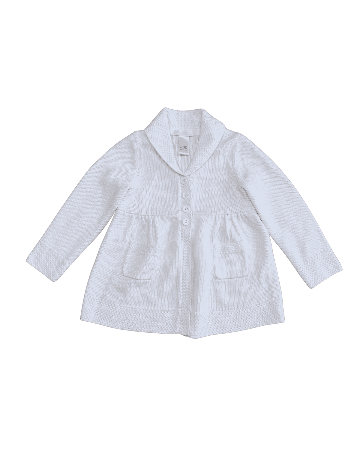 Janie and Jack White Knit Sweater Coat 3Y
