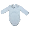 Janie and Jack White Grey Trim Polo Bodysuit 6-12M