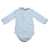 Janie and Jack White Grey Trim Polo Bodysuit 6-12M