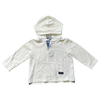 Janie and Jack White Pique Hoodie 2Y