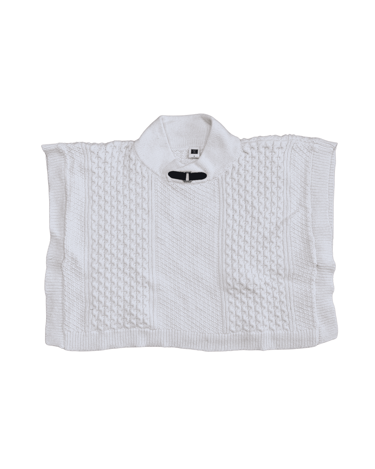 Janie and Jack White Cable Knit Poncho Sweater 3Y