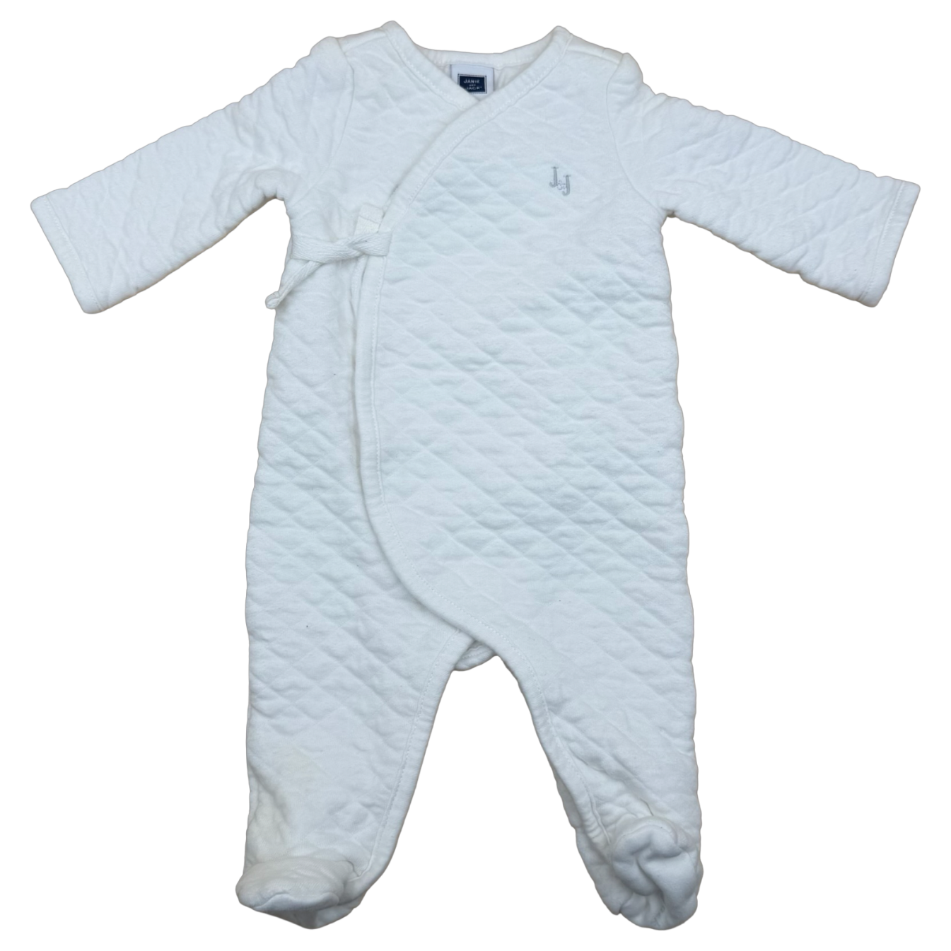 Janie and Jack White Quilted Onesie NB 0M