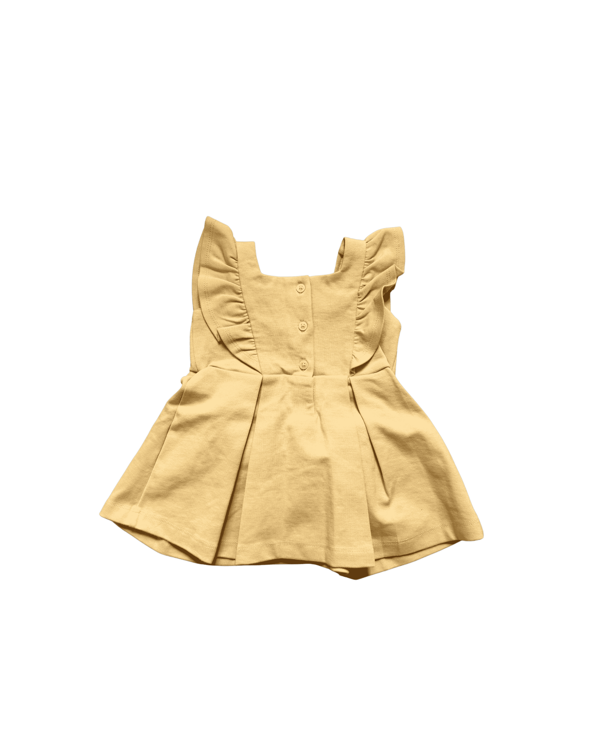 Janie and Jack Yellow Ruffle Dress With Diaper Cover 3-6M – Everbean Kids
