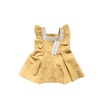 Janie and Jack Yellow Ruffle Dress With Diaper Cover 3-6M
