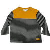 Janie and Jack Yellow with Black and White Stripes Long-Sleeve 6-12M