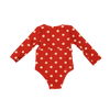 Jessica Simpson Red Polka Dot Long-Sleeve Swimsuit 18M