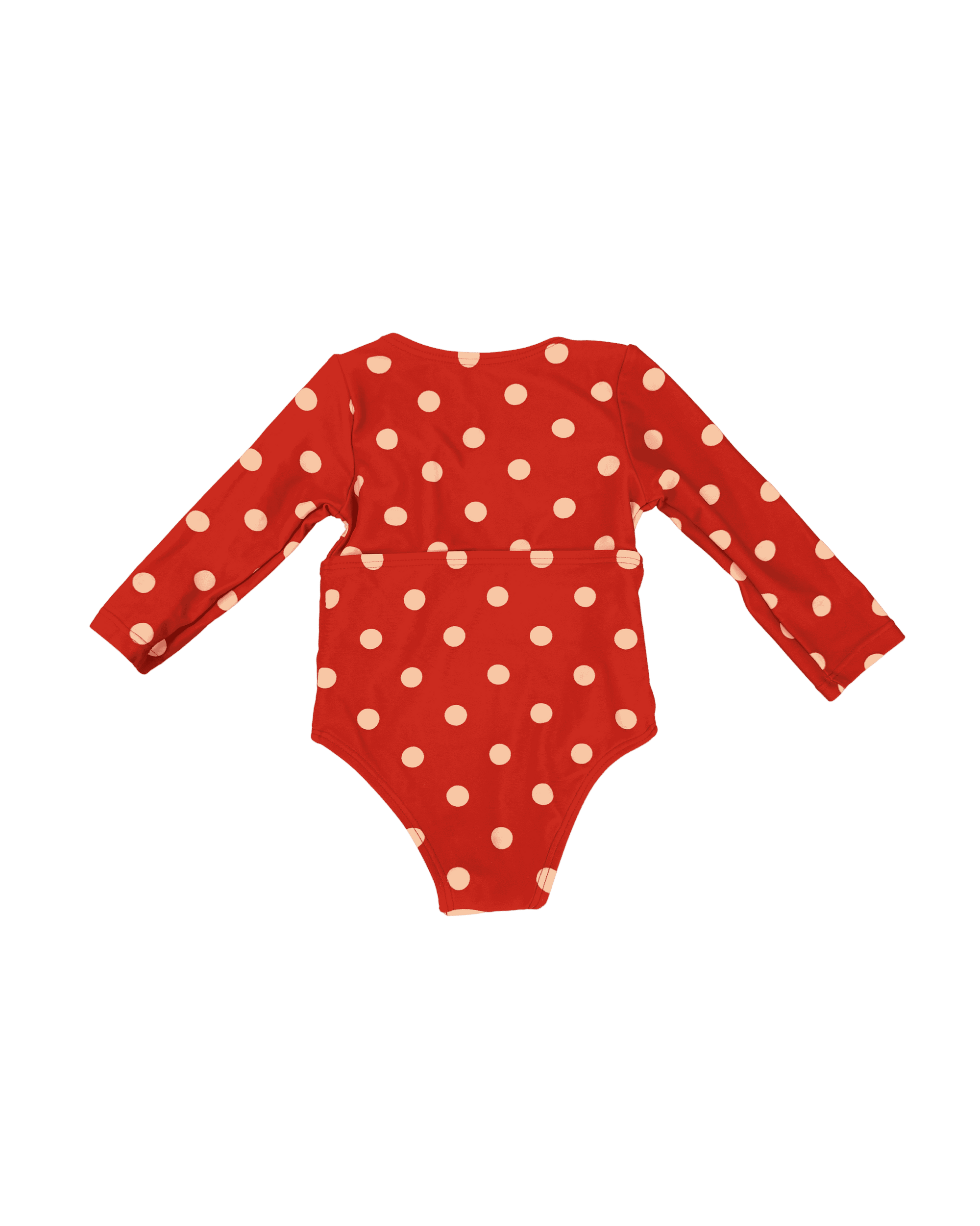 Jessica Simpson Red Polka Dot Long-Sleeve Swimsuit 18M
