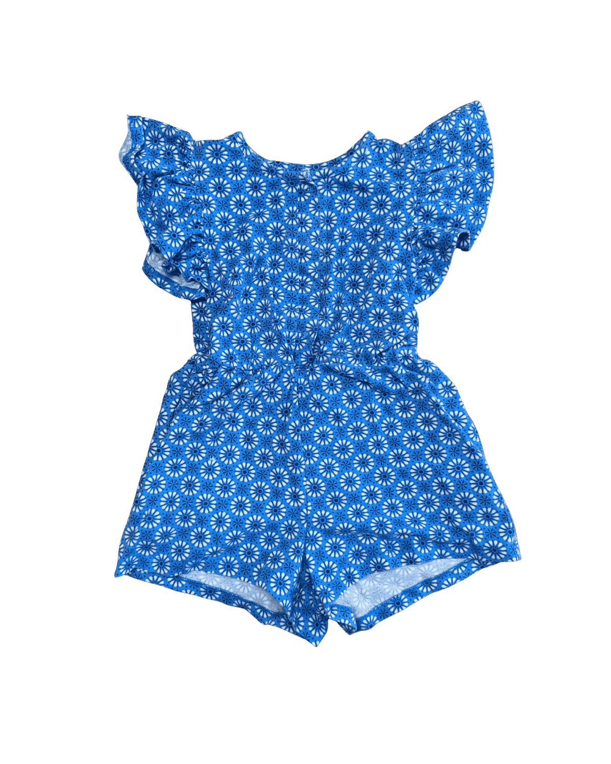 Lucky Jade Blue and White Romper 4-5Y