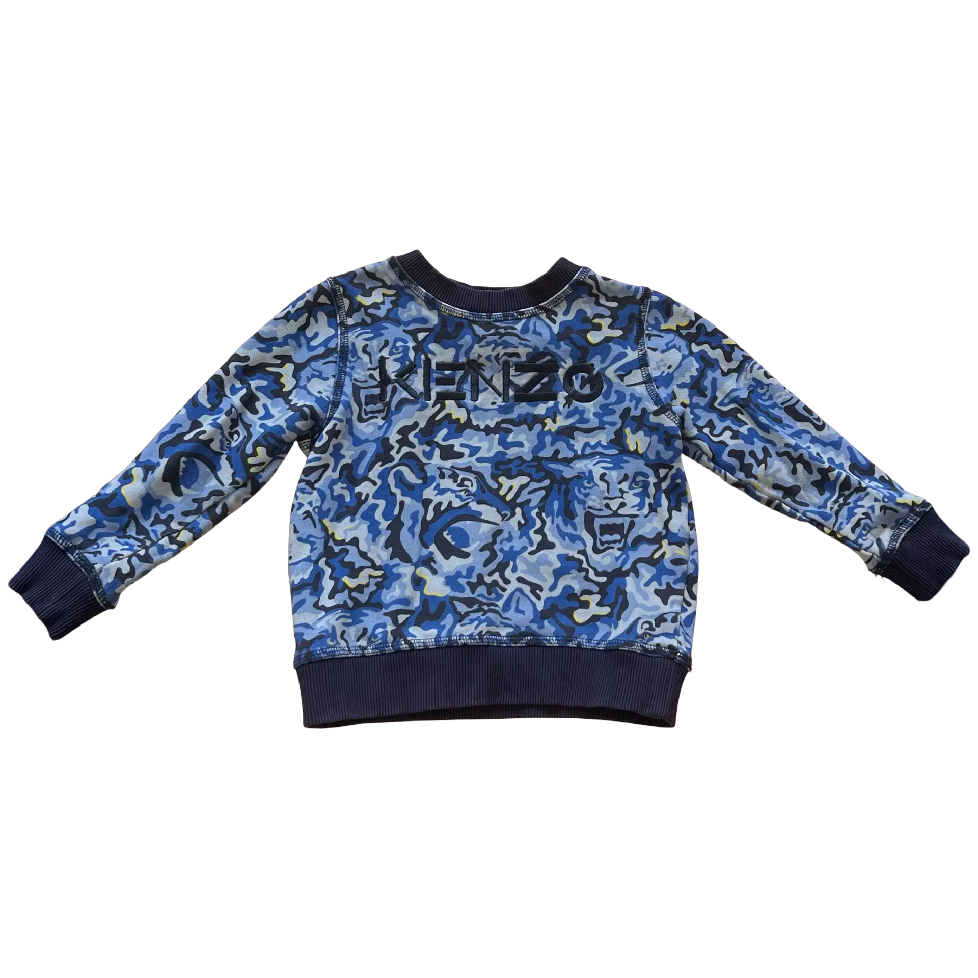 KENZO Blue Tiger Graphic Sweatshirt 4Y