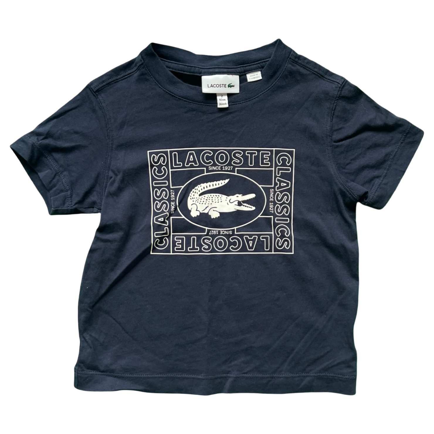 Lacoste Navy Graphic T-Shirt 2Y