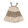 Rabbit + Bear Brown and White Cotton Dress 3Y