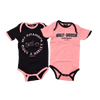 Harley Davidson Black and Pink Graphic Onesie Set 18M
