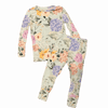 Posh Peanut Green Floral Pattern Pajama Set 2Y