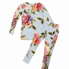 Posh Peanut Blue Floral Pattern Pajama Set 2Y