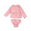 Miles the Label Coral Long-Sleeve Rash Guard Swim Set 3-6M