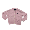 Ralph Lauren Cable Knit Pink Cardigan 24M