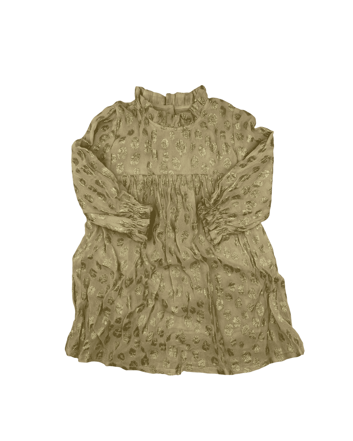 Louis Louise Gold Mock-Neck Dress 18M