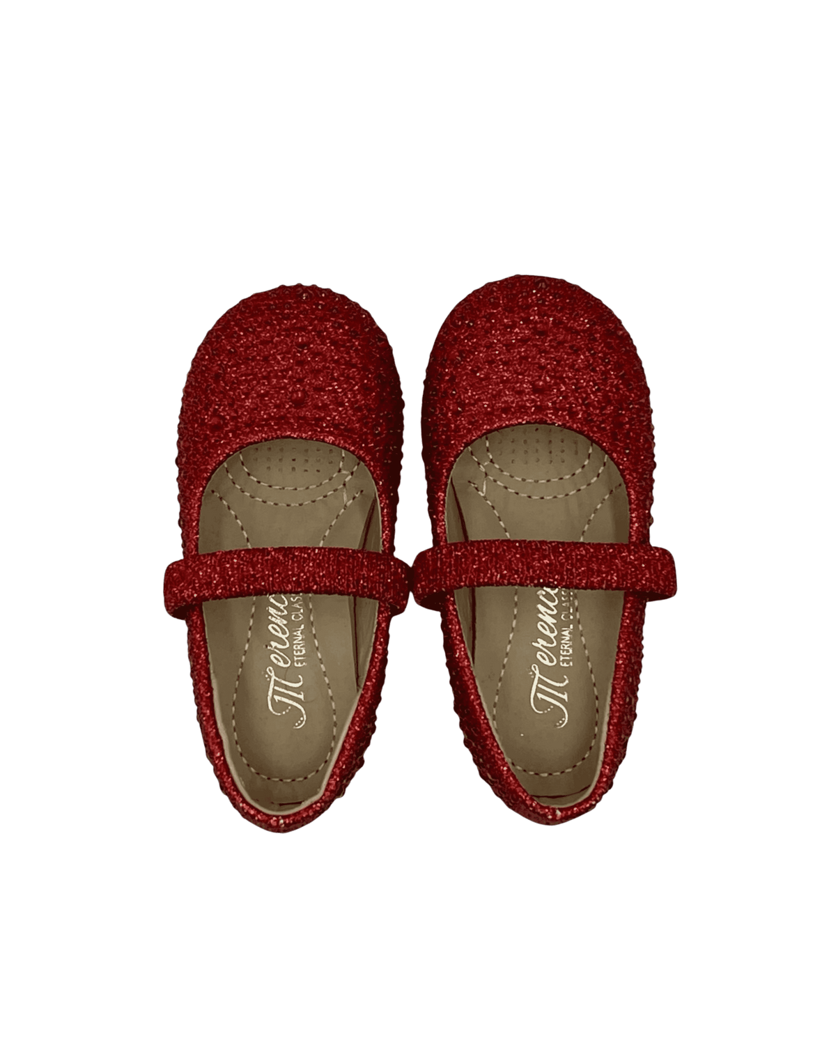 Merence Red Glittery Mary Janes 2-3Y (EU 22, US 6-6.5)