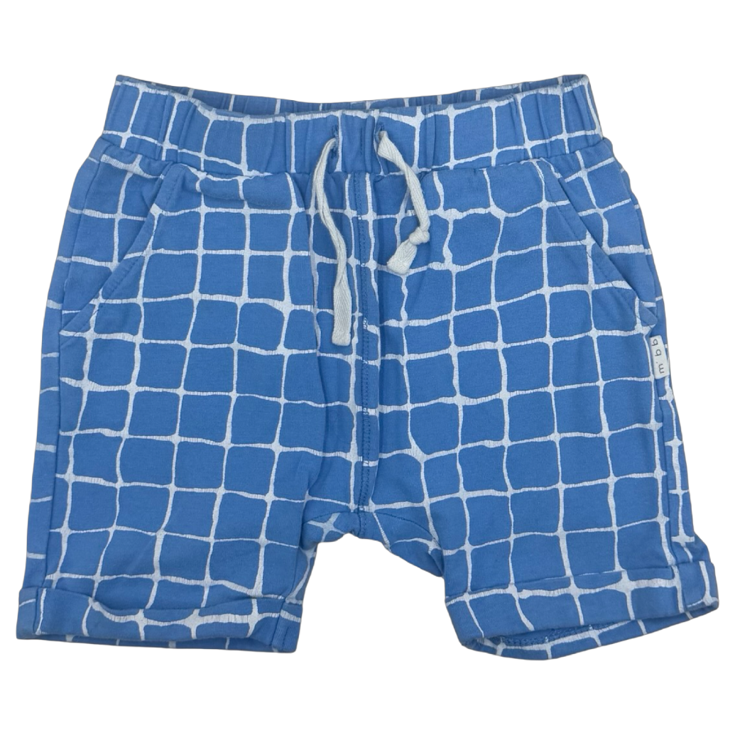 Miles The Label Blue Grid Shorts 3Y
